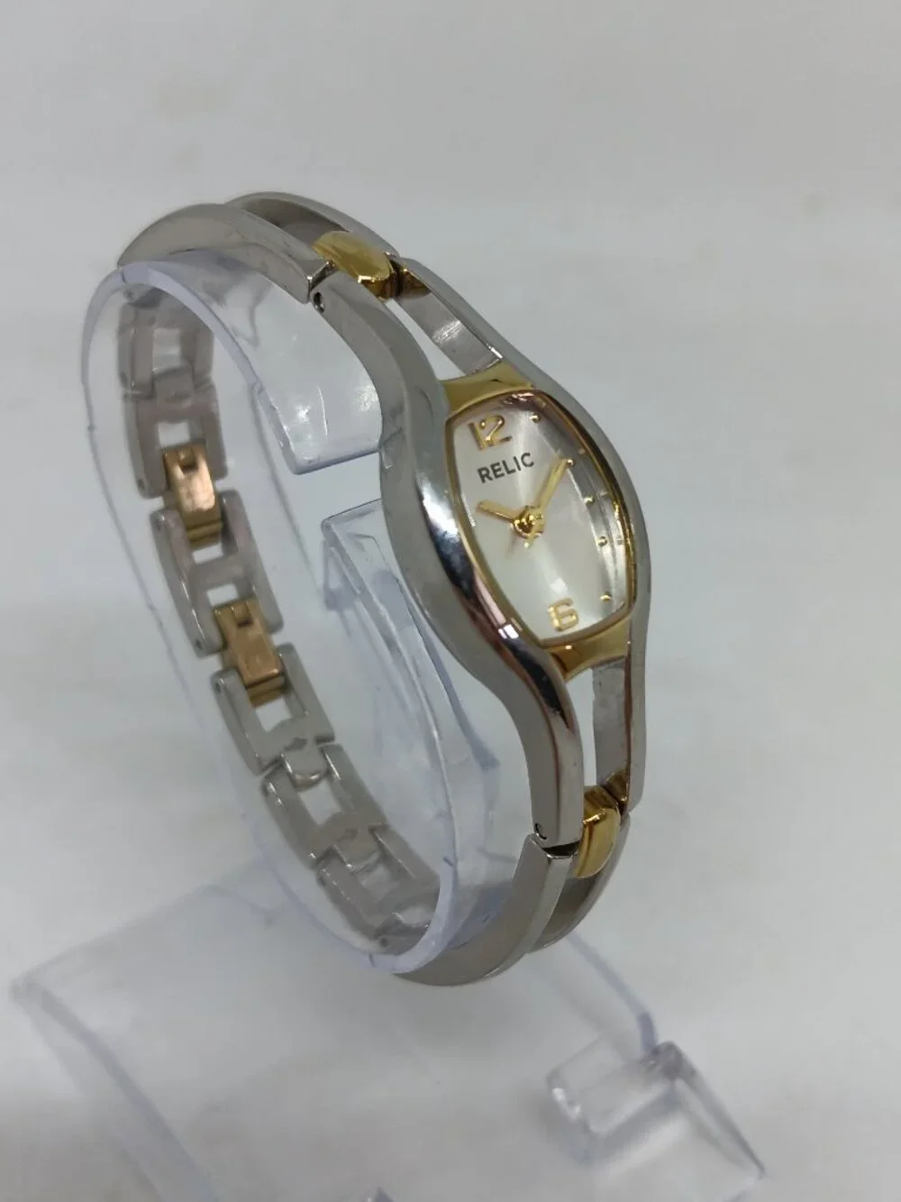 Relic by Fossil ZR33580 Women's 17 mm Two Tone S/Steel Tonneau Case Quartz Watch